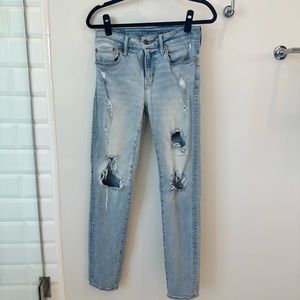 American Eagle AirFlex + Ripped Slim Jeans 29X32